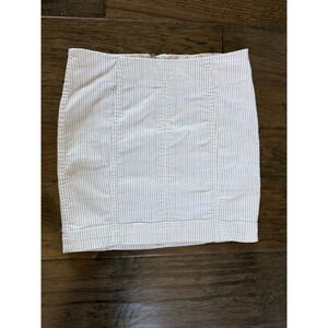 Free People Pinstripe Mini Skirt Size 0 High Waisted Zip Back